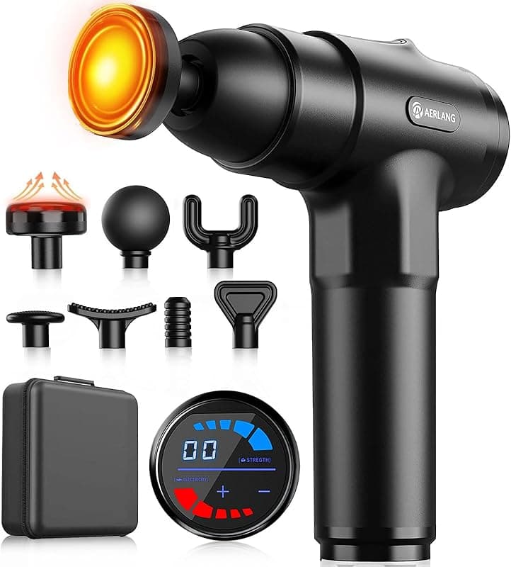 AERLANG Massage Gun with Heat Deep Tissue Back